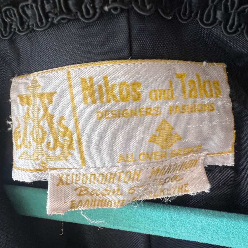 Vintage Boutique Woolen Coat Hand Made in Greece by Nikos and Takis - Picture 4 of 8